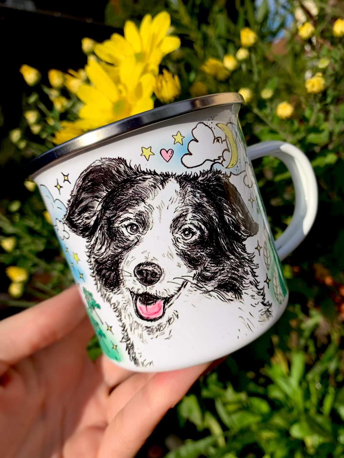 Border Collie kutya bögre - VÁLASZTHATÓ 6 FÉLE BORDER COLLIE mintával
