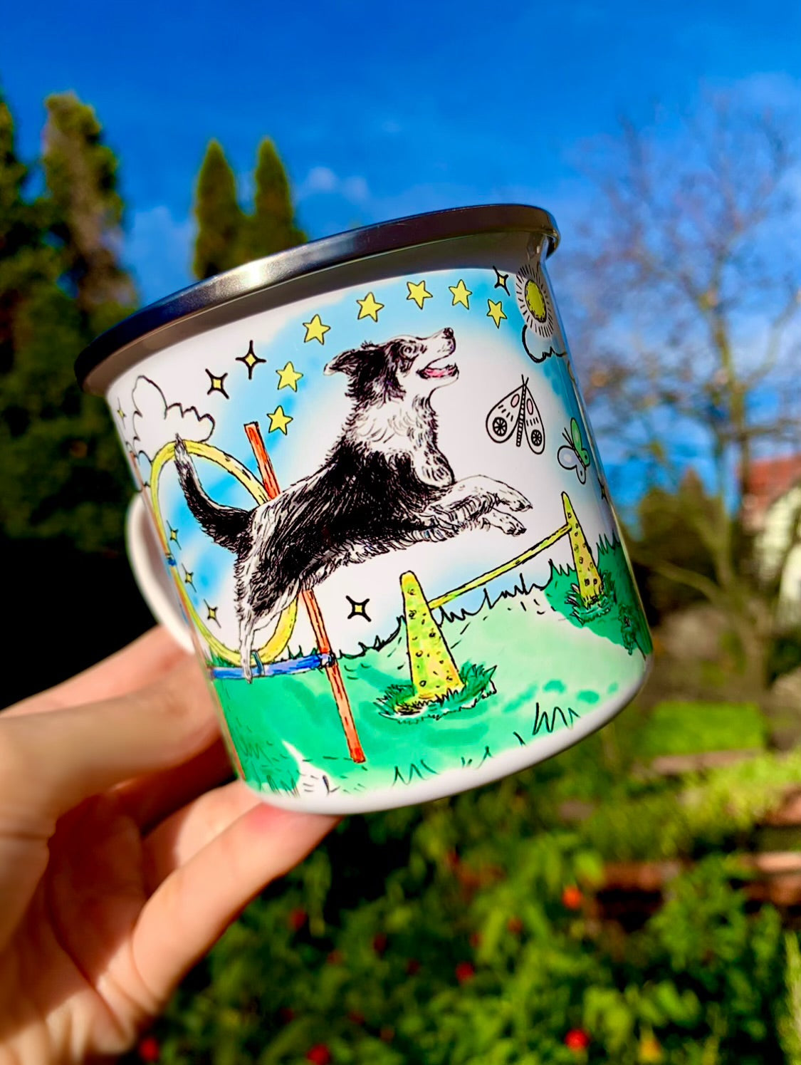 Border Collie kutya bögre - VÁLASZTHATÓ 6 FÉLE BORDER COLLIE mintával