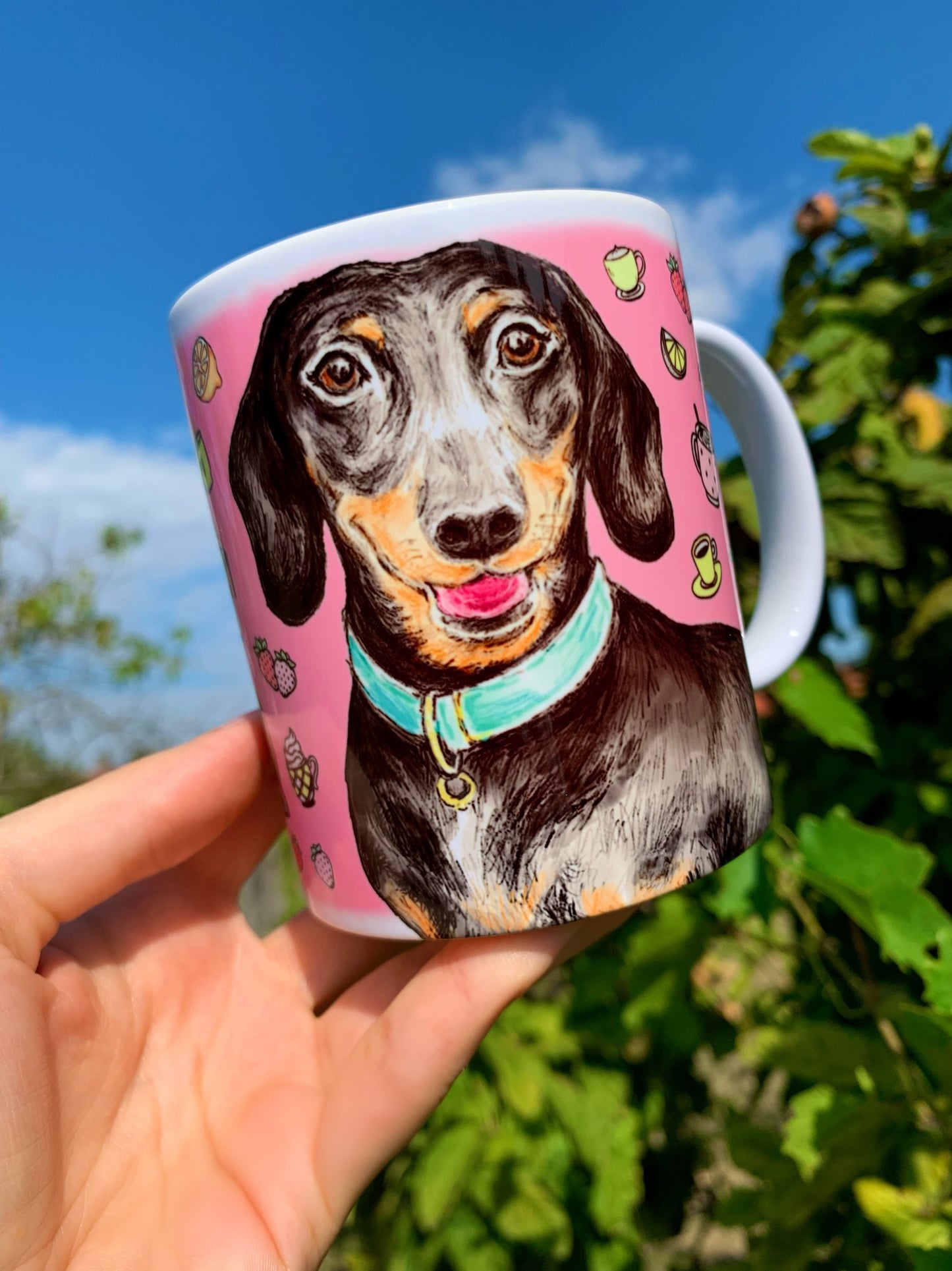 Black and Tan Dachshund mug - Cser Tacskó bögre - 2 féle kutya mintával - Kerámia