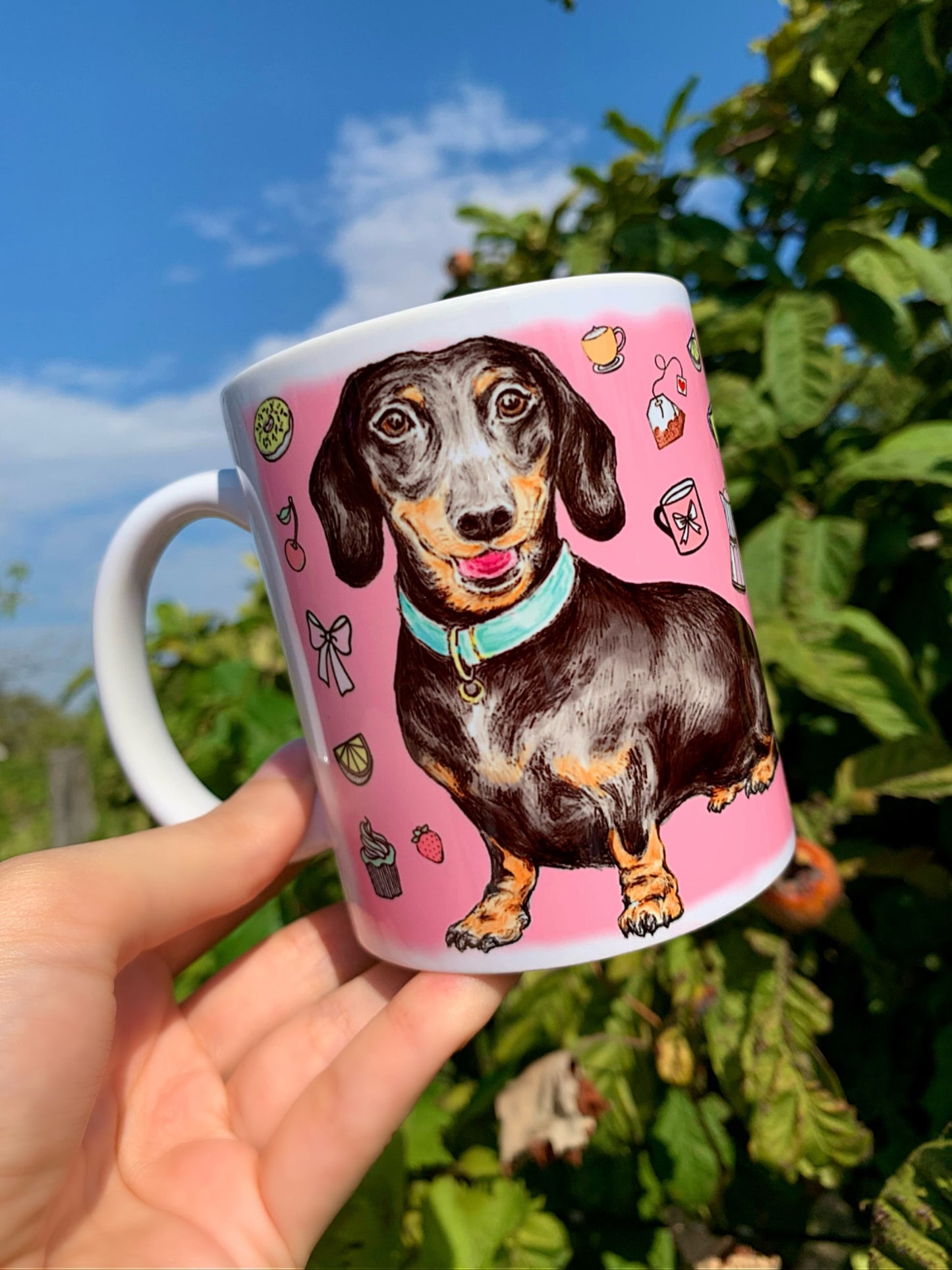 Black and Tan Dachshund mug - Cser Tacskó bögre - 2 féle kutya mintával - Kerámia