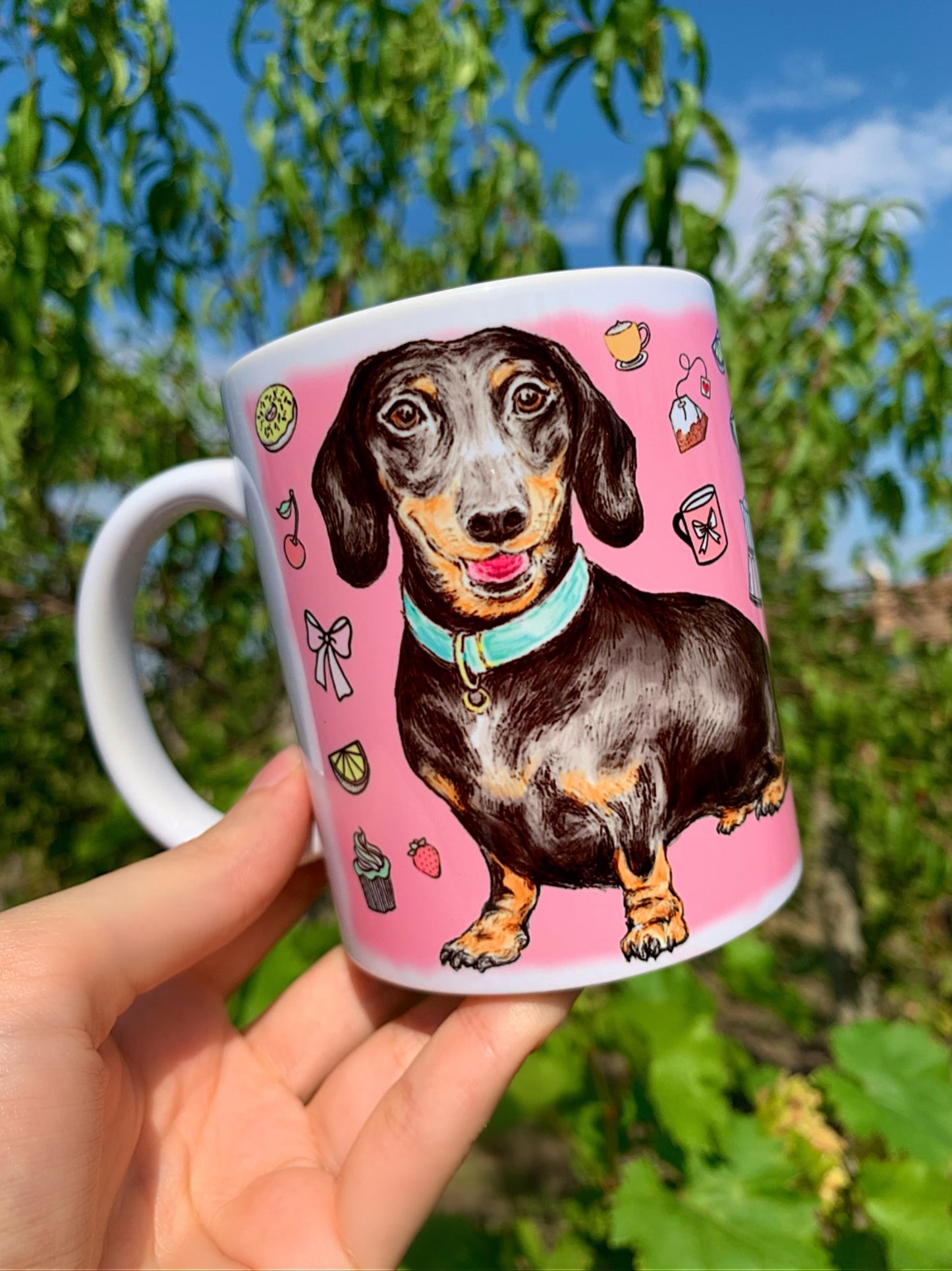 Black and Tan Dachshund mug - Cser Tacskó bögre - 2 féle kutya mintával - Kerámia