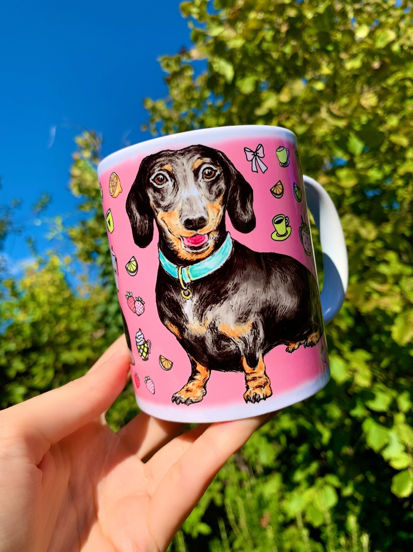 Black and Tan Dachshund mug - Cser Tacskó bögre - 2 féle kutya mintával - Kerámia