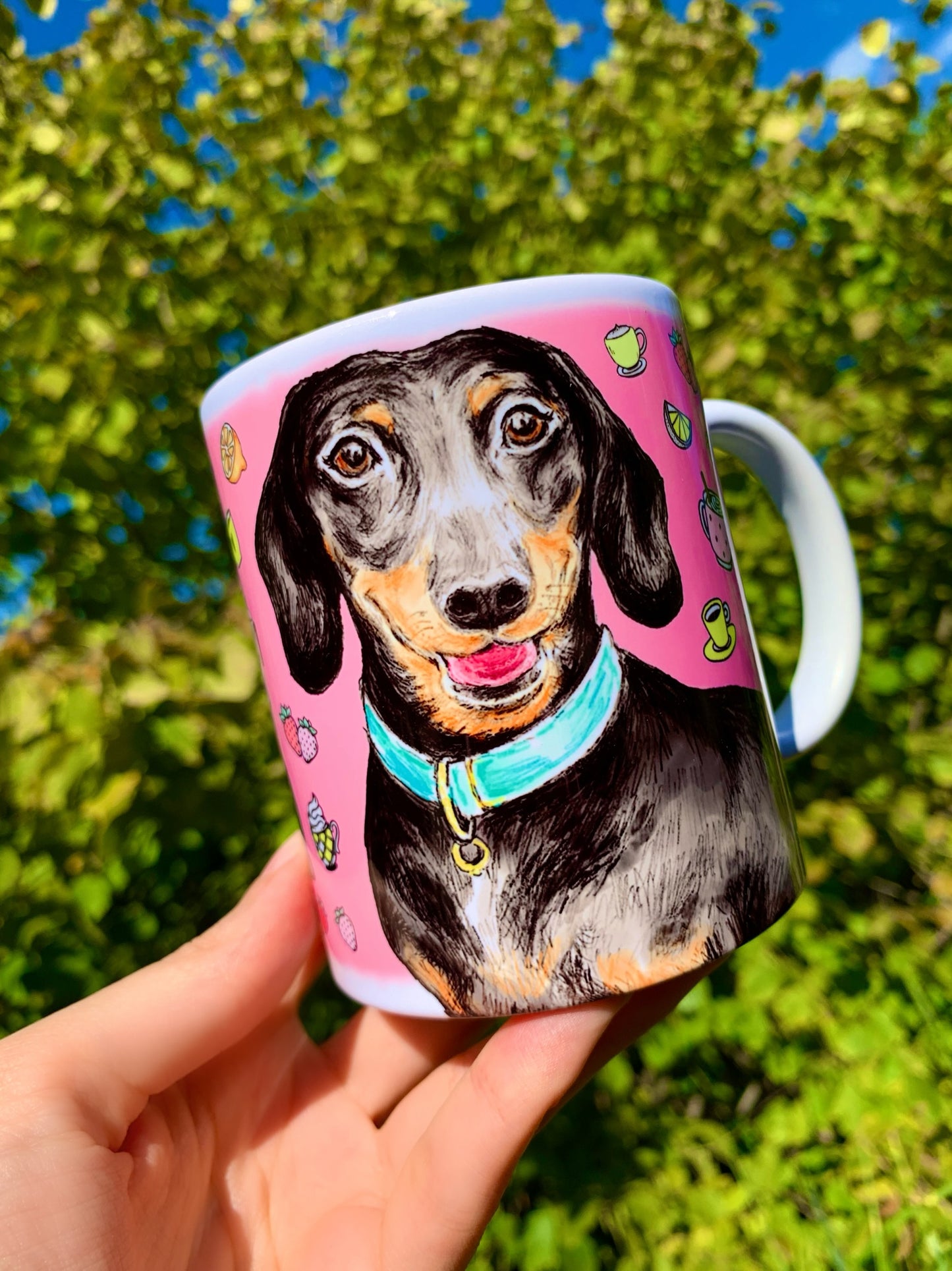 Black and Tan Dachshund mug - Cser Tacskó bögre - 2 féle kutya mintával - Kerámia