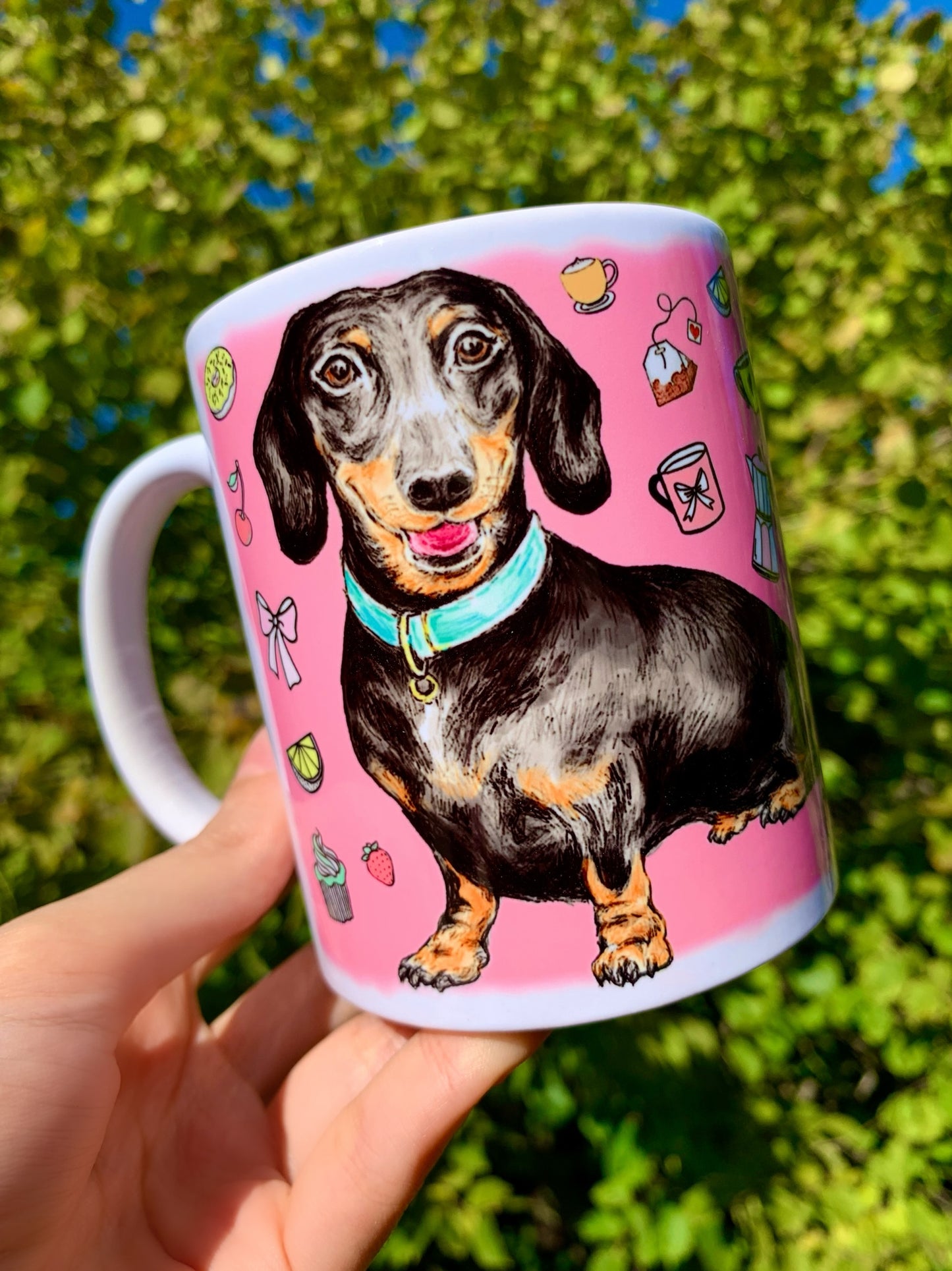 Black and Tan Dachshund mug - Cser Tacskó bögre - 2 féle kutya mintával - Kerámia