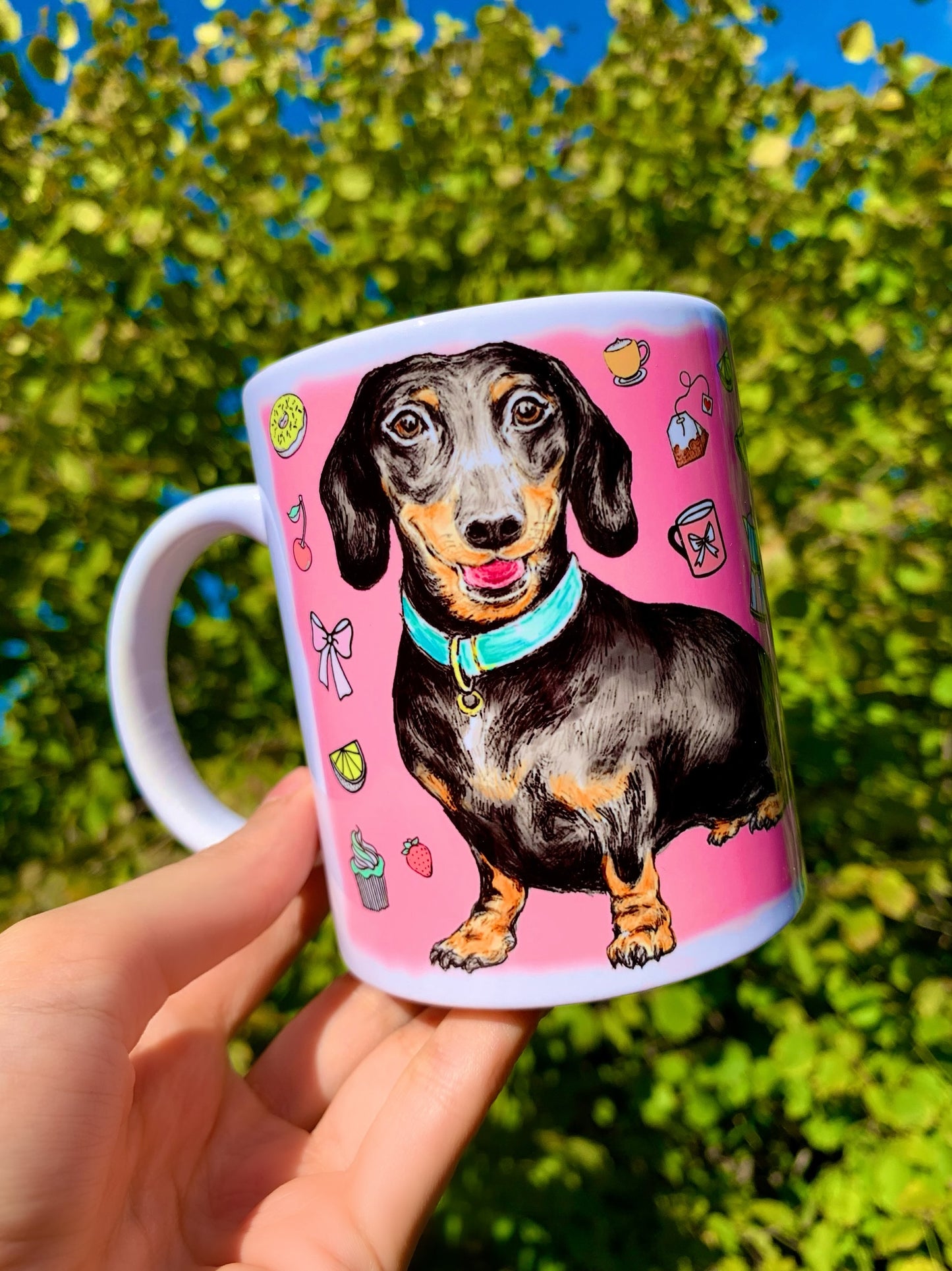 Black and Tan Dachshund mug - Cser Tacskó bögre - 2 féle kutya mintával - Kerámia