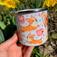 Corgi kutyás bögre - Kézzel festett ugró Corgi mintákkal