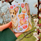 Corgi kutyás bögre - Kézzel rajzolt Corgi minta és Macis virágos minták
