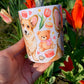 Corgi kutyás bögre - Kézzel rajzolt Corgi minta és Macis virágos minták