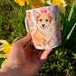 Corgi kutyás bögre - Kézzel rajzolt Corgi minta és Macis virágos minták