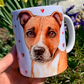 Staffordshire bullterrier bögre - Kézzel festett Staffi mintával