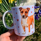 Staffordshire bullterrier bögre - Kézzel festett Staffi mintával