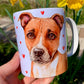 Staffordshire bullterrier bögre - Kézzel festett Staffi mintával