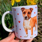 Staffordshire bullterrier bögre - Kézzel festett Staffi mintával