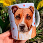 Staffordshire bullterrier bögre - Kézzel festett Staffi mintával
