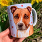 Staffordshire bullterrier bögre - Kézzel festett Staffi mintával