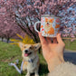 Corgi kutyás bögre - Kézzel festett ugró Corgi minta és süti mintákkal