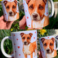 Staffordshire bullterrier bögre - Kézzel festett Staffi mintával