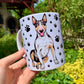 Bullterrier kerámia bögre – Kézzel festett foltos Bullterrier kutya és mancs mintával