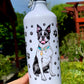Boston terrier kutyás kulacs kék nyakörves illusztrációval