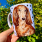 Long haired dachshund mug - Hosszúszőrű Tacskó bögre - Mancsokkal - Kerámia