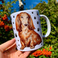 Long haired dachshund mug - Hosszúszőrű Tacskó bögre - Mancsokkal - Kerámia