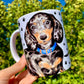 Merle dachshund mug - Merle Tacskó bögre - Választható 2 féle Nyakörv