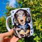 Merle dachshund mug - Merle Tacskó bögre - Választható 2 féle Nyakörv