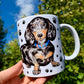 Merle dachshund mug - Merle Tacskó bögre - Választható 2 féle Nyakörv