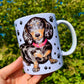 Merle dachshund mug - Merle Tacskó bögre - Választható 2 féle Nyakörv