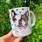 French Bulldog mug - Foltos Francia Bulldog bögre - Mancsos mintával - Kerámia