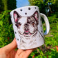 French Bulldog mug - Foltos Francia Bulldog bögre - Mancsos mintával - Kerámia