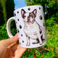 French Bulldog mug - Foltos Francia Bulldog bögre - Mancsos mintával - Kerámia