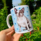 French Bulldog mug - Francia Bulldog bögre - Szív mintával - FÉM vagy KERÁMIA