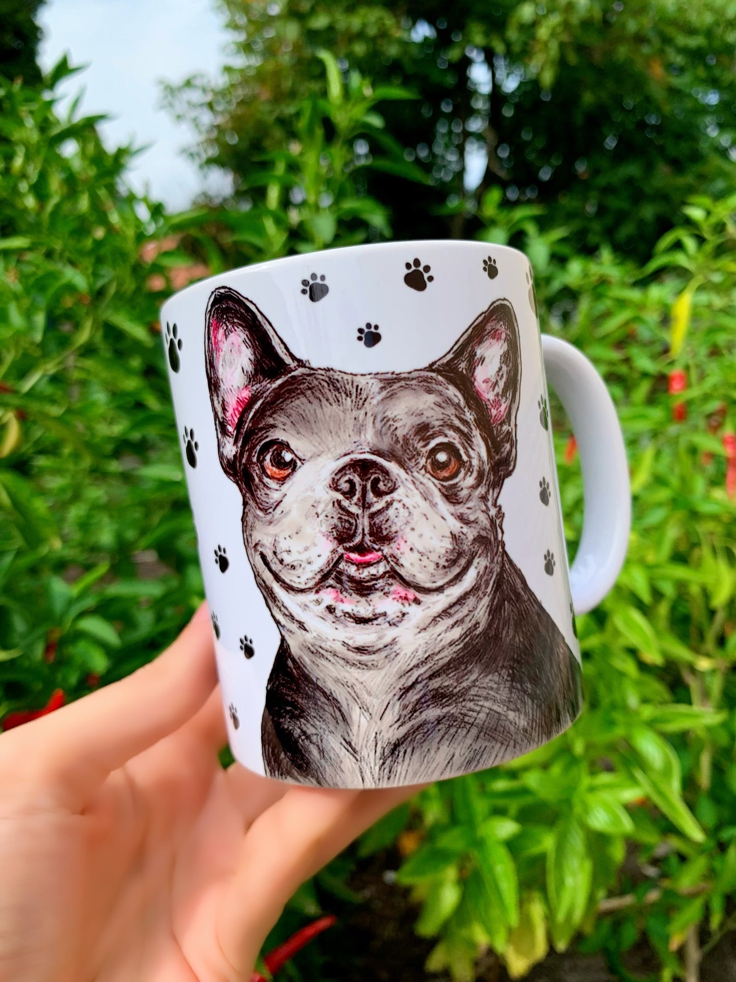 French Bulldog mug - Fekete Francia Bulldog bögre - FÉM vagy KERÁMIA