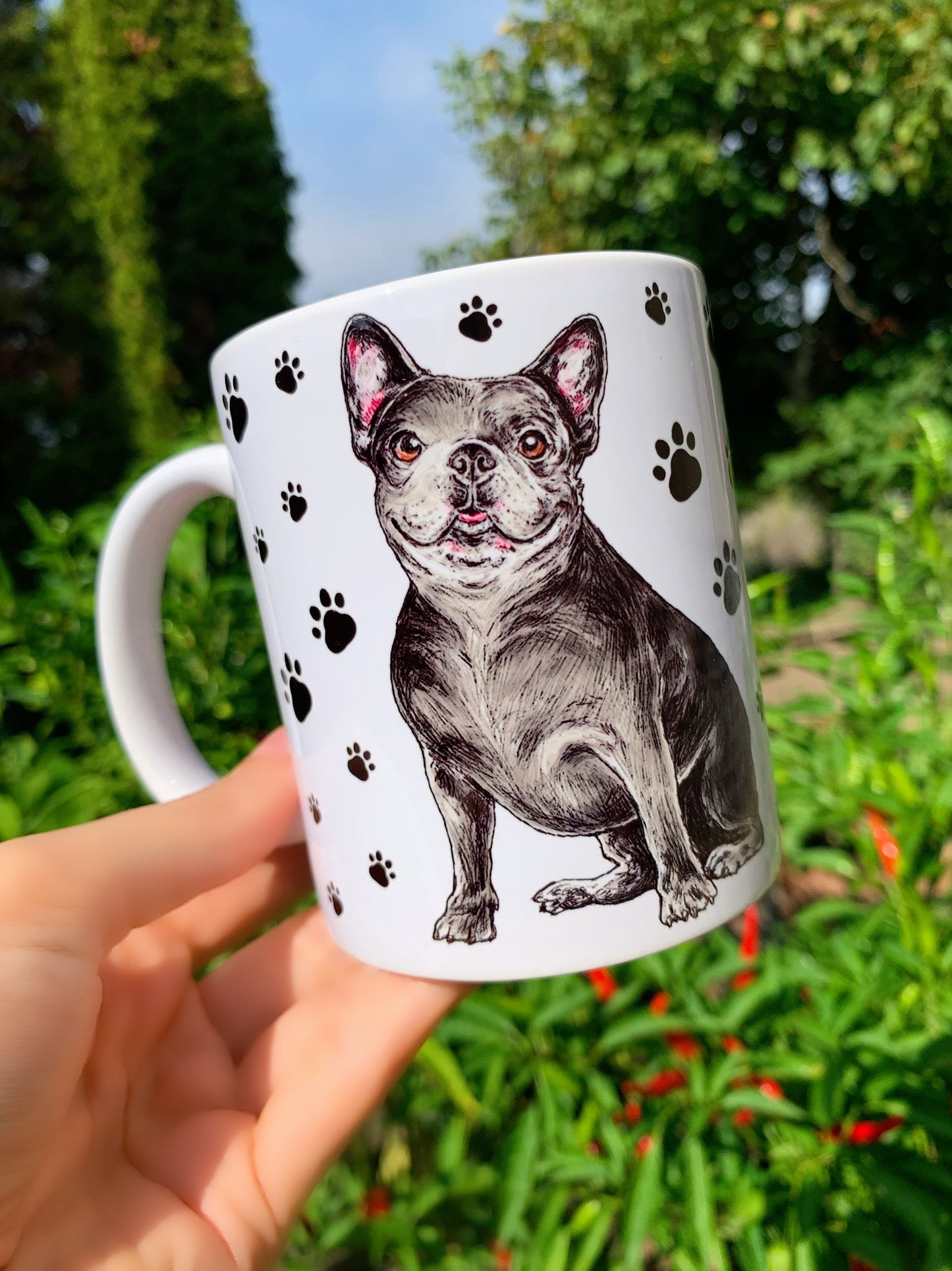 French Bulldog mug - Fekete Francia Bulldog bögre - FÉM vagy KERÁMIA