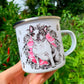 French Bulldog mug - Francia Bulldog bögre - RÓZSASZÍN vagy KÉK mintával