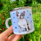 French Bulldog mug - Francia Bulldog bögre - Szív mintával - FÉM vagy KERÁMIA