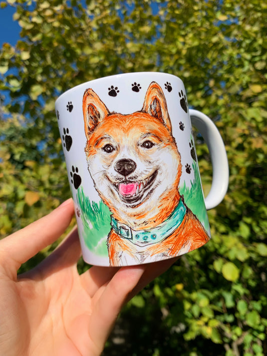 Shiba Inu kutya bögre - 2 féle Shiba Inu kutya rajz mintával - Kerámia