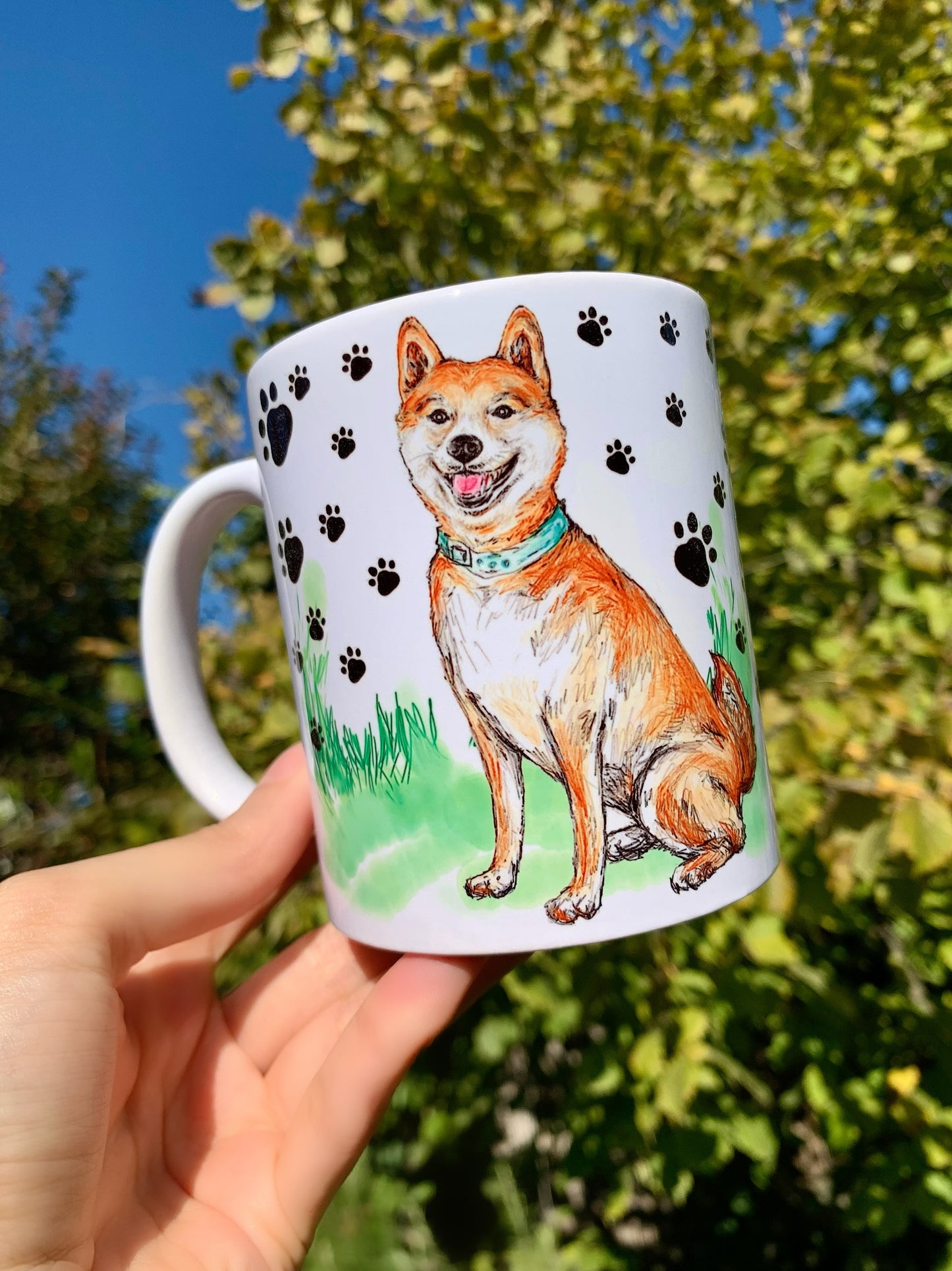 Shiba Inu kutya bögre - 2 féle Shiba Inu kutya rajz mintával - Kerámia