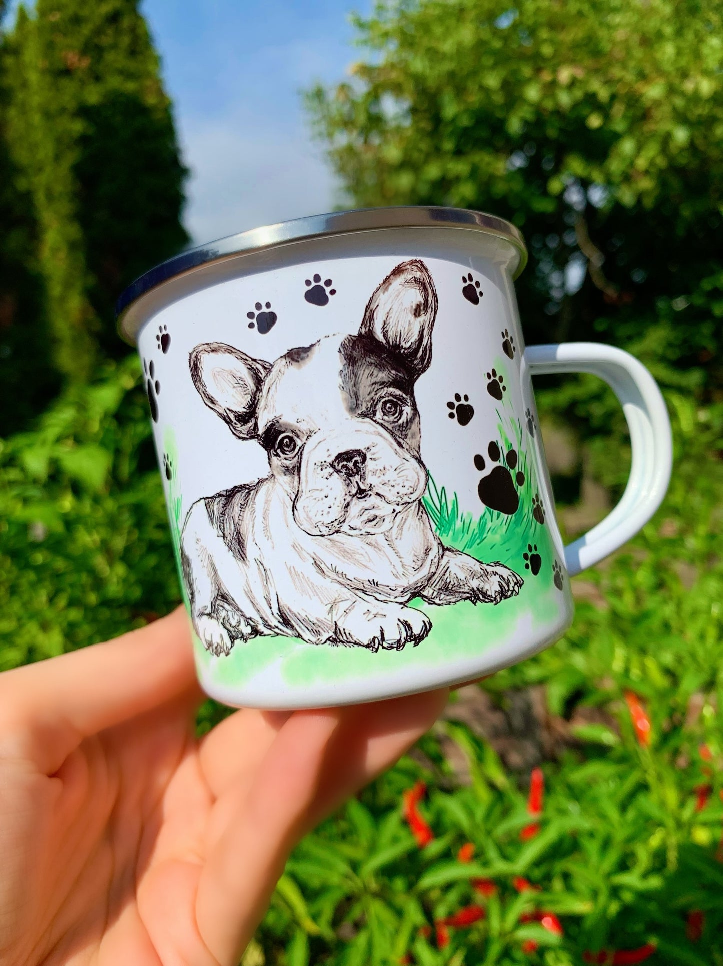 French Bulldog mug - Foltos Francia Bulldog bögre - 2 féle választható Bulldog mintával