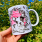 French Bulldog mug - Francia Bulldog bögre - Rózsaszín gyümölcsös mintával