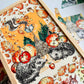 Sün, tök és őszi falevél mintás puzzle kirakó gyerekeknek és felnőtteknek.